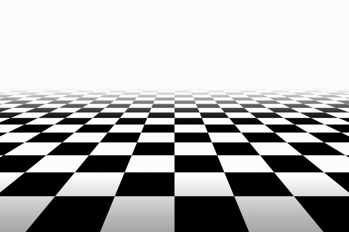 Checkered Background In Perspective