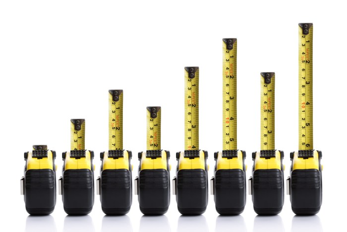Tape measure bar chart